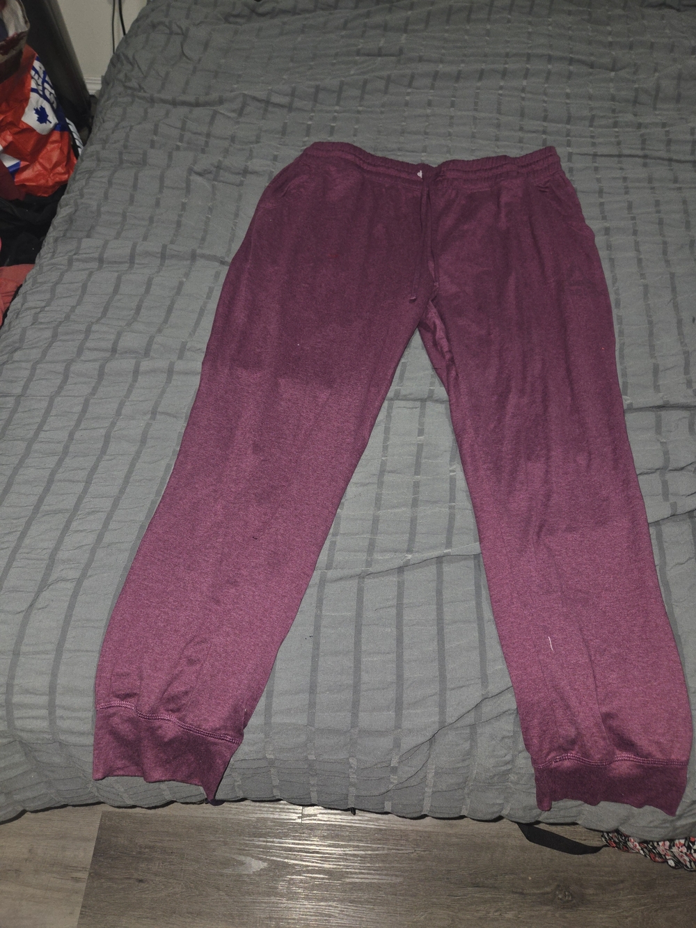 Reebok Maroon/Pink Athletic Joggers